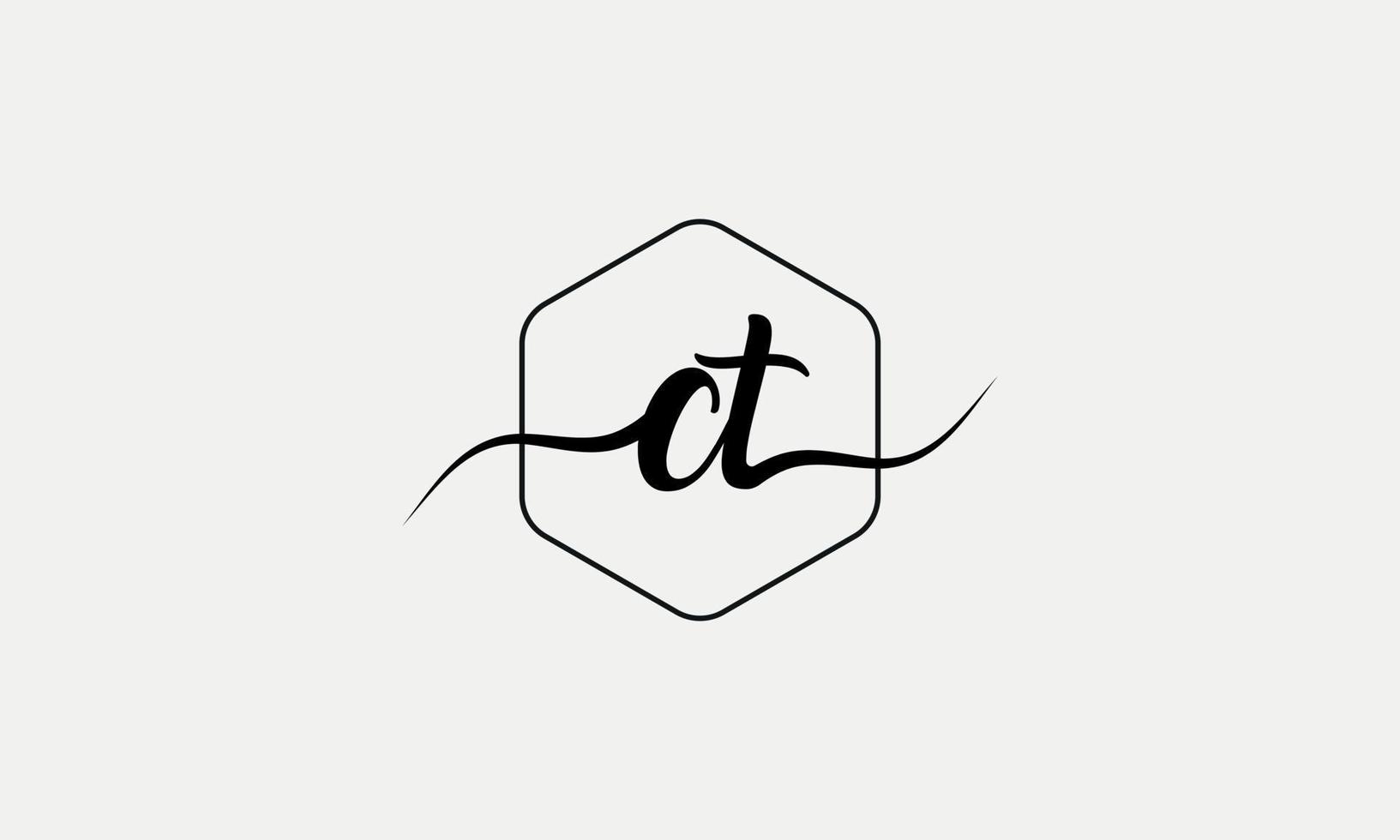 lettre manuscrite ct logo pro fichier vectoriel