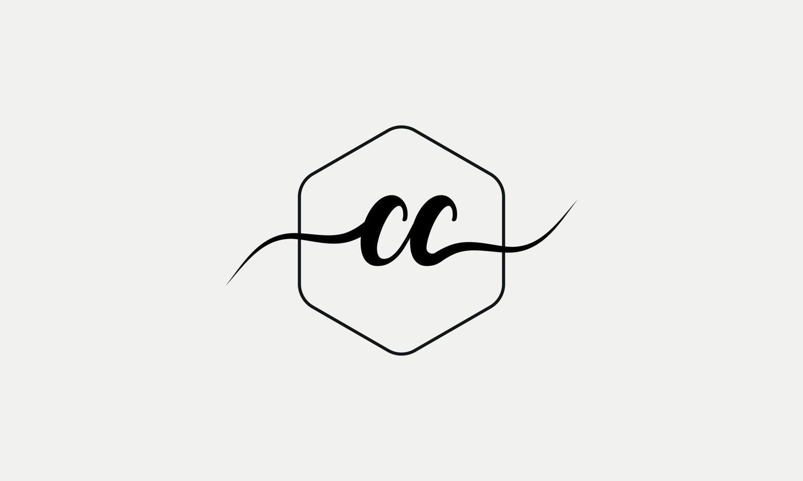 écriture manuscrite lettre cc logo pro fichier vectoriel