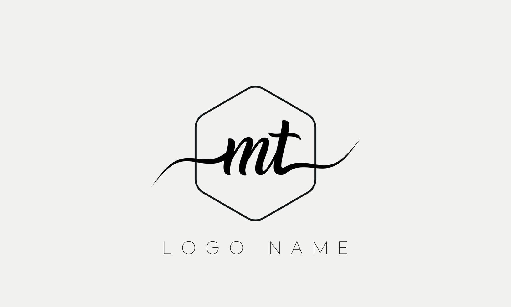 lettre manuscrite mt logo pro fichier vectoriel