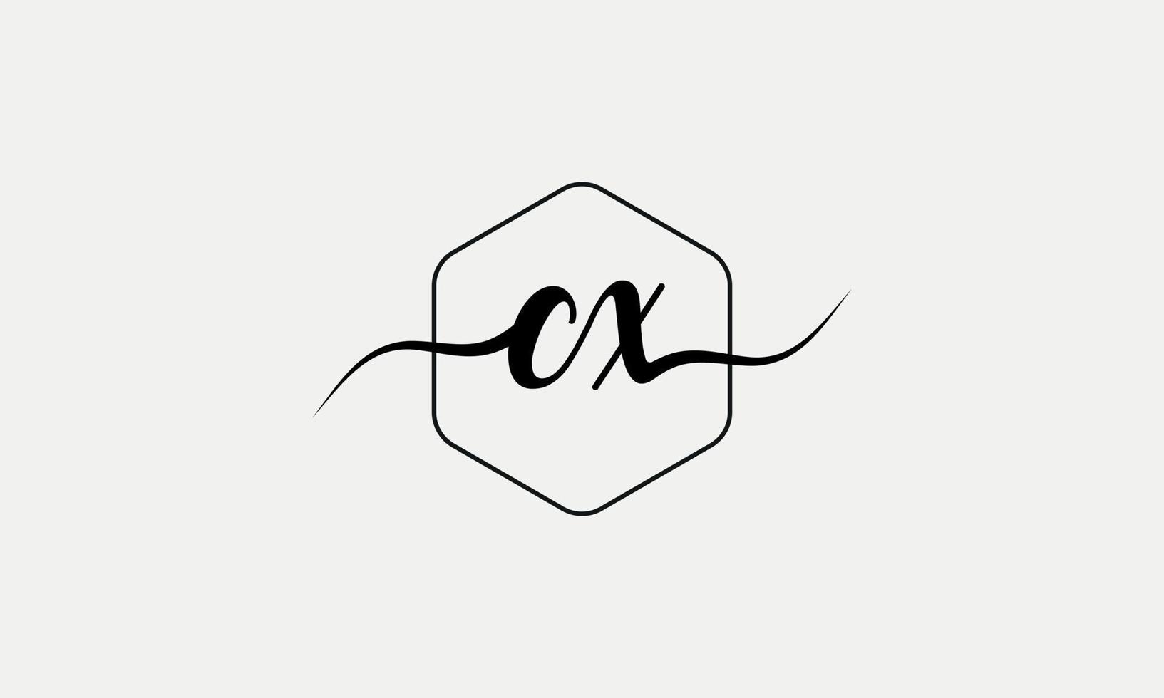 écriture manuscrite lettre cx logo pro fichier vectoriel