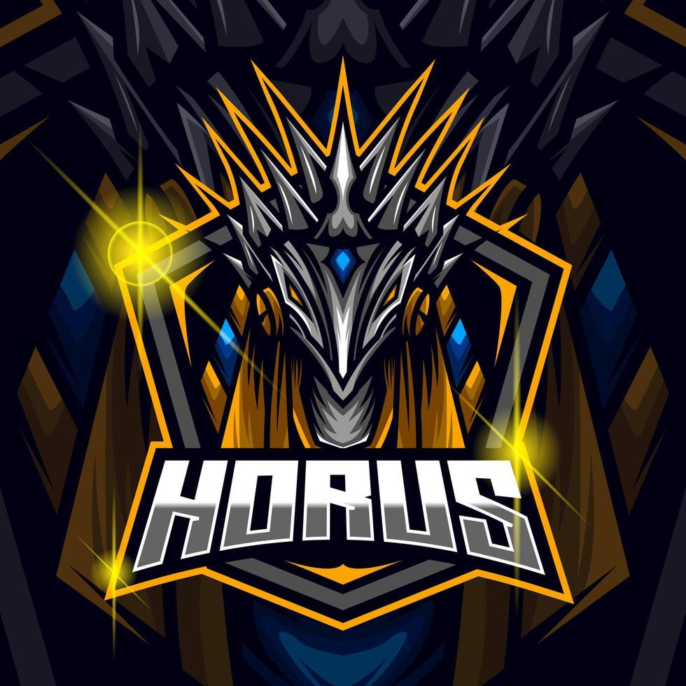 modèle de logo horus esport vecteur