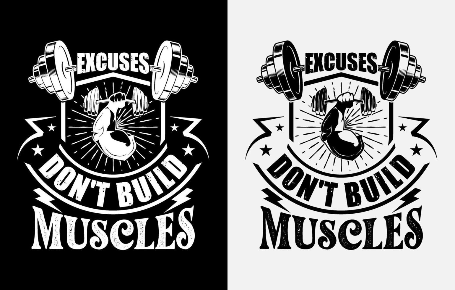 conception de t-shirt de gym, citation de motivation de gym, conception de t-shirt inspirant pour l'entraînement, conception de t-shirt de fitness vecteur