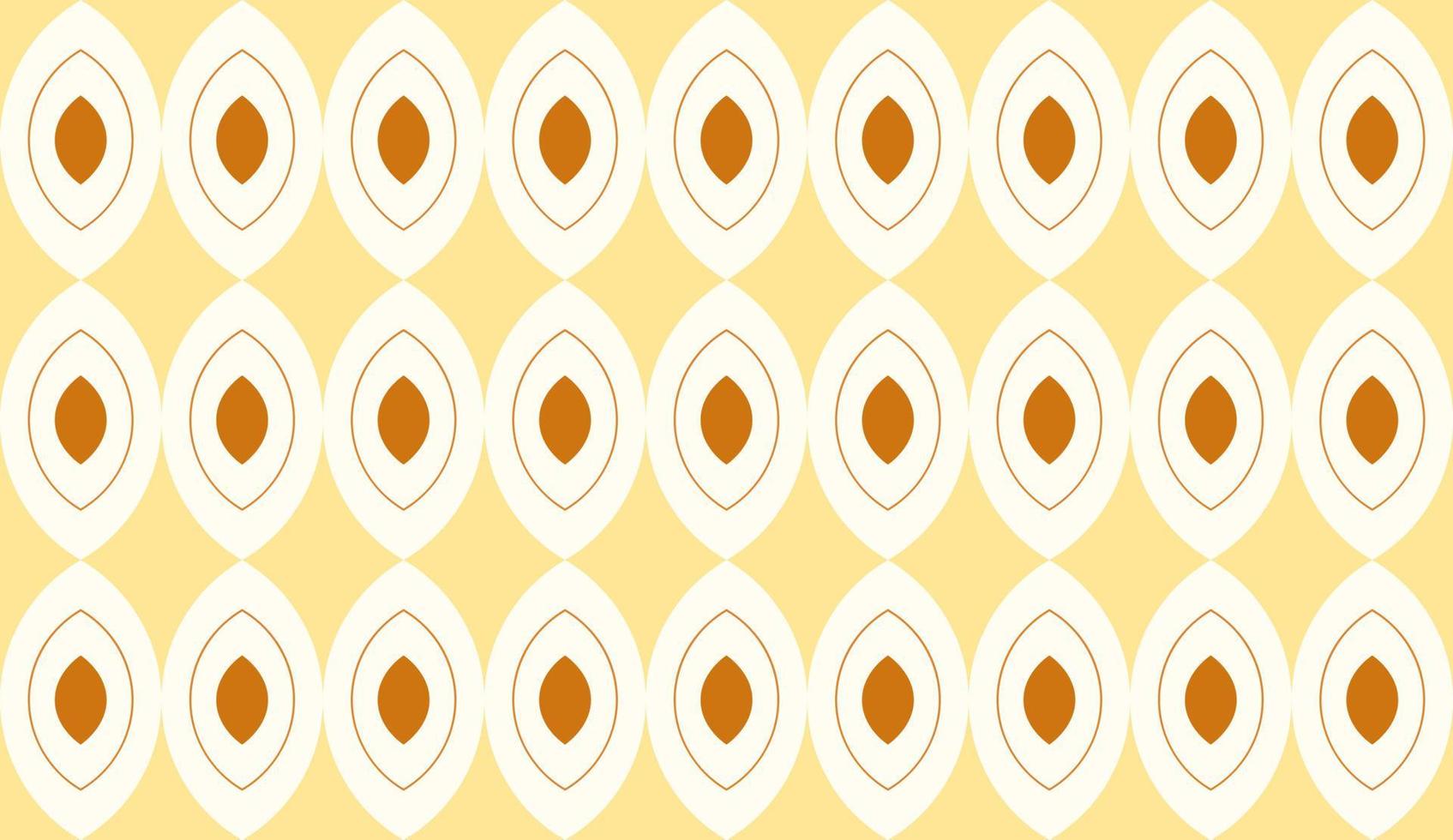 motif géométrique sans soudure. couleurs orange, jaune. ovale, feuille, demi-cercle. illustration vectorielle vecteur