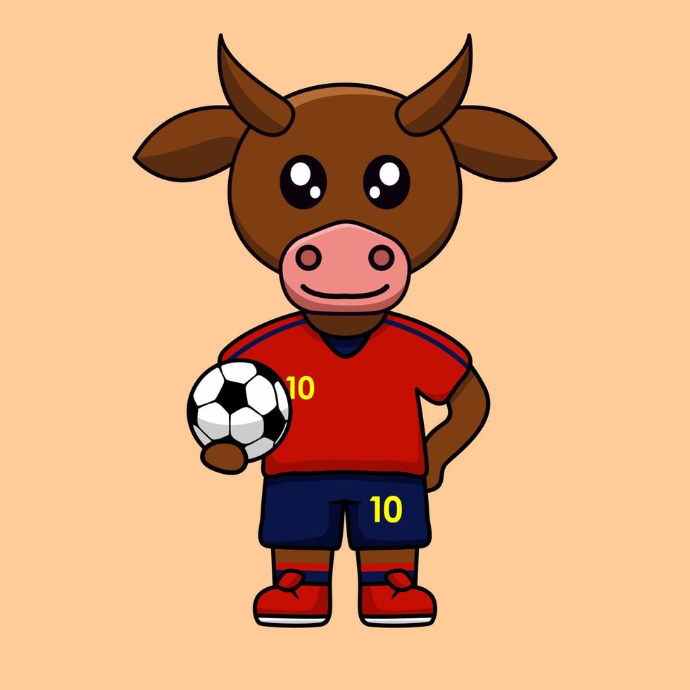 illustration vectorielle du personnage animal portant un maillot de football à la coupe du monde vecteur