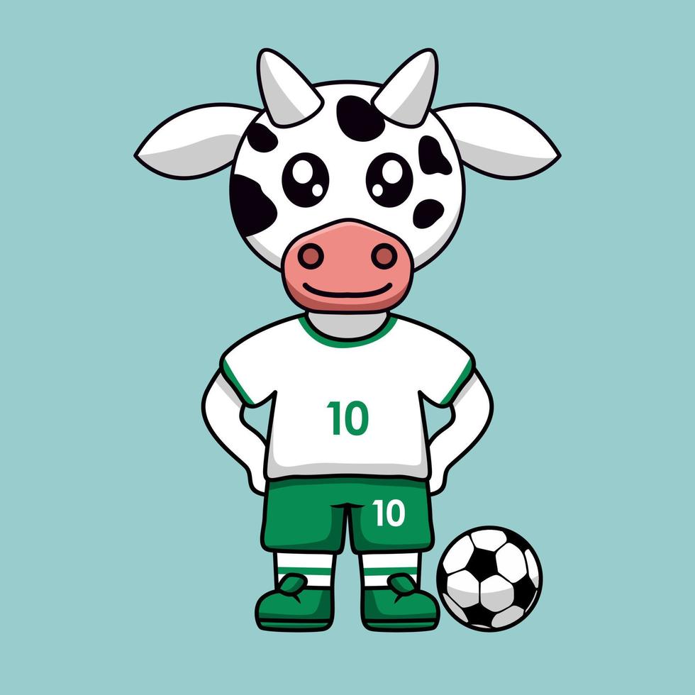 illustration vectorielle du personnage animal portant un maillot de football à la coupe du monde vecteur