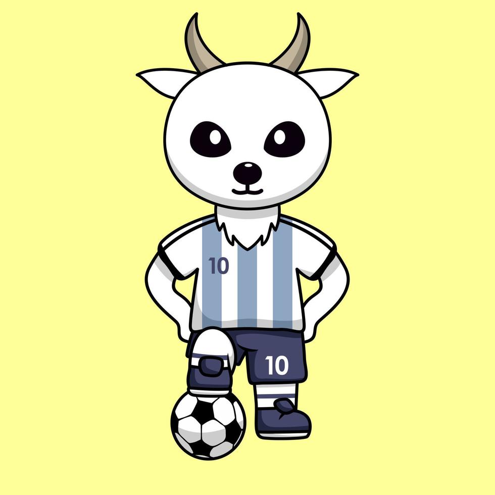 illustration vectorielle du personnage animal portant un maillot de football à la coupe du monde vecteur