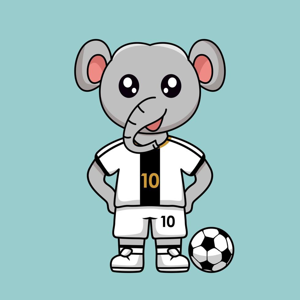 illustration vectorielle du personnage animal portant un maillot de football à la coupe du monde vecteur