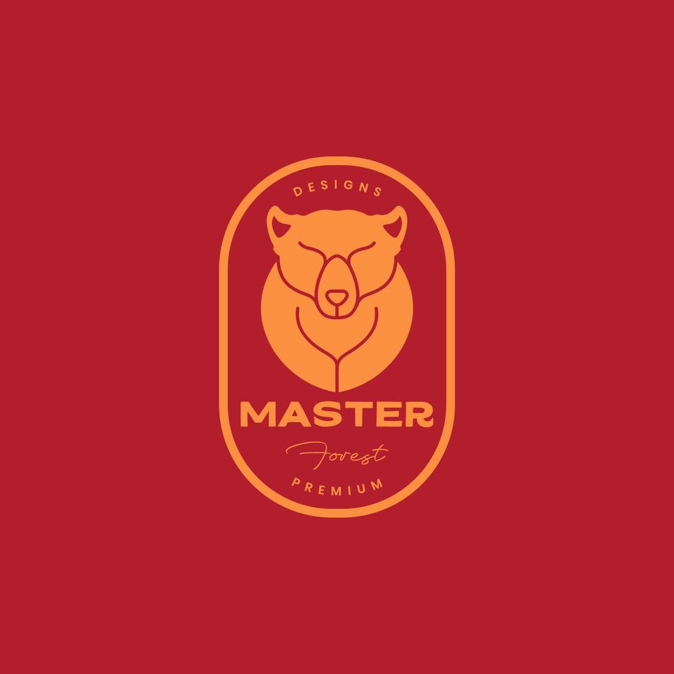 maître renard enseignant mascotte insigne logo design vecteur