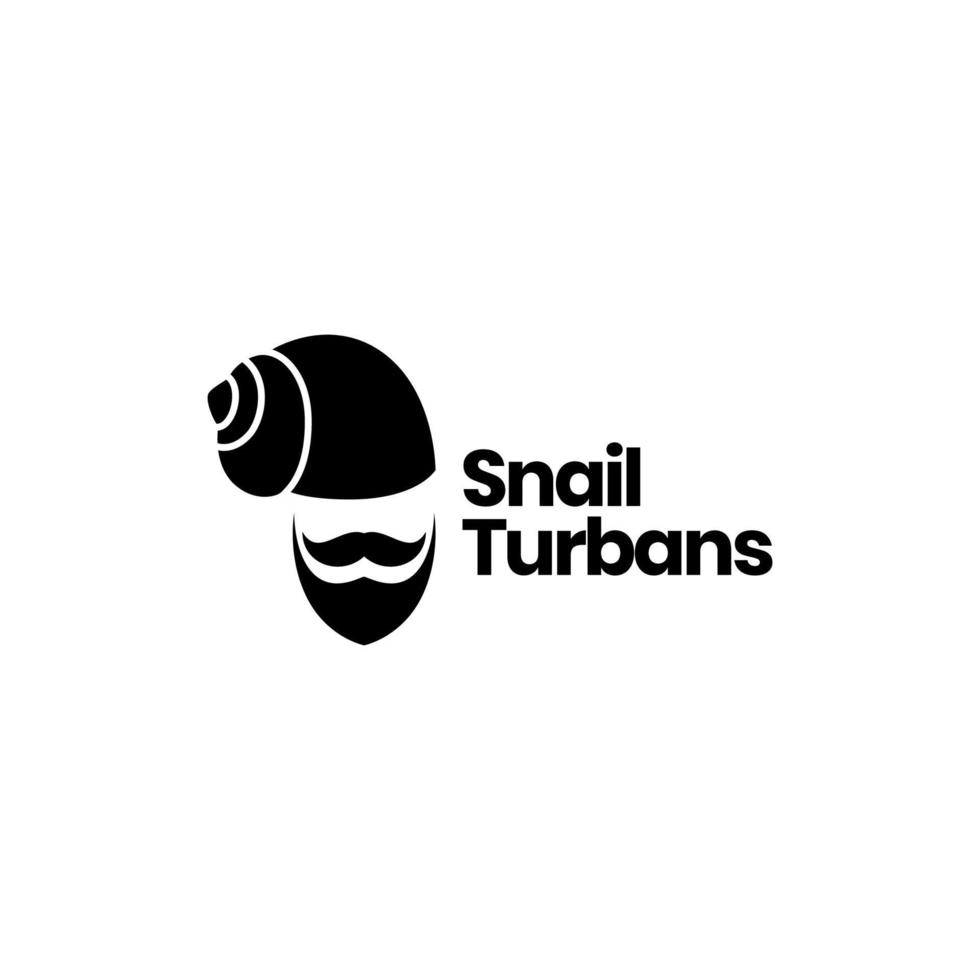 vieil homme avec vecteur de conception de logo de turbans d'escargot