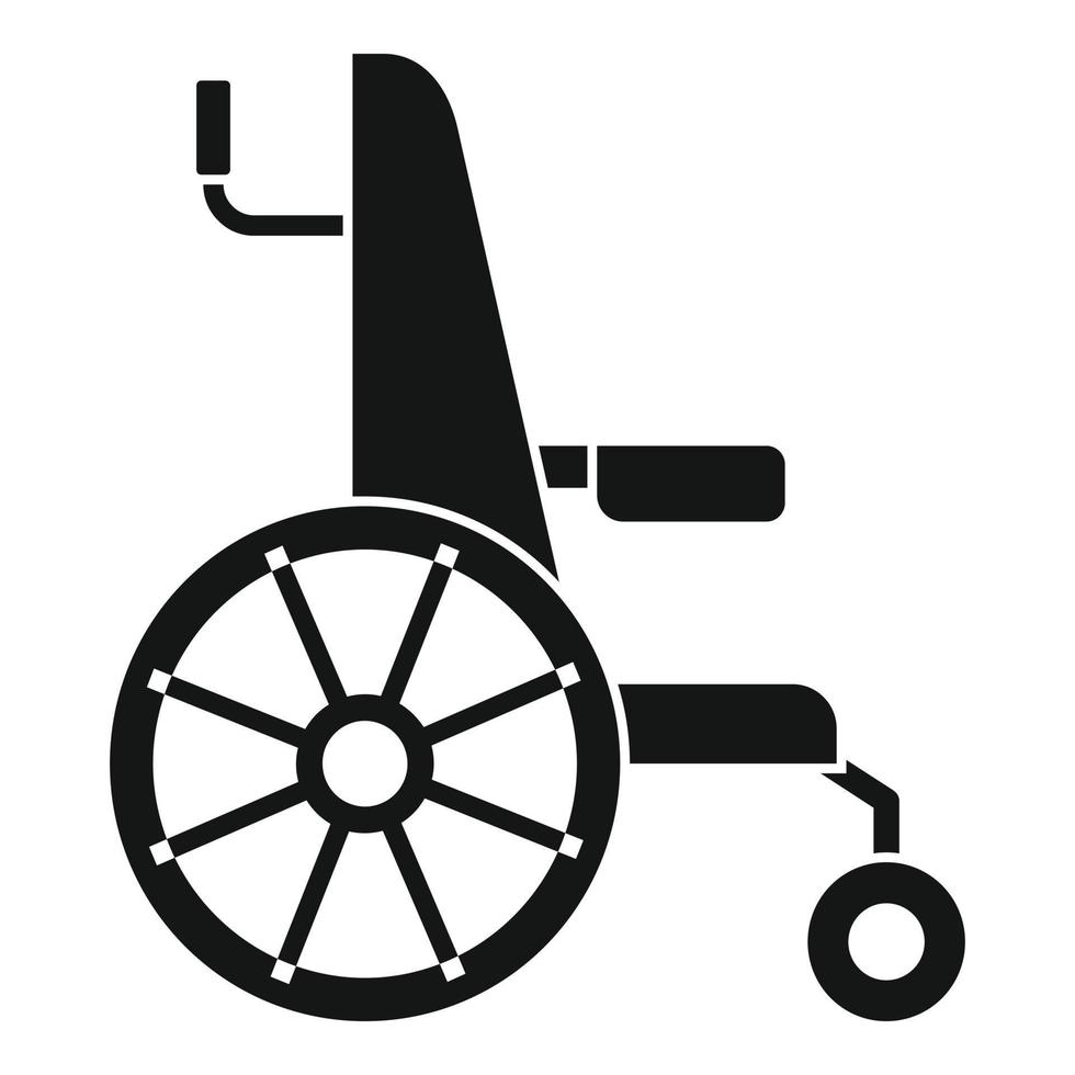 icône de fauteuil roulant, style simple vecteur