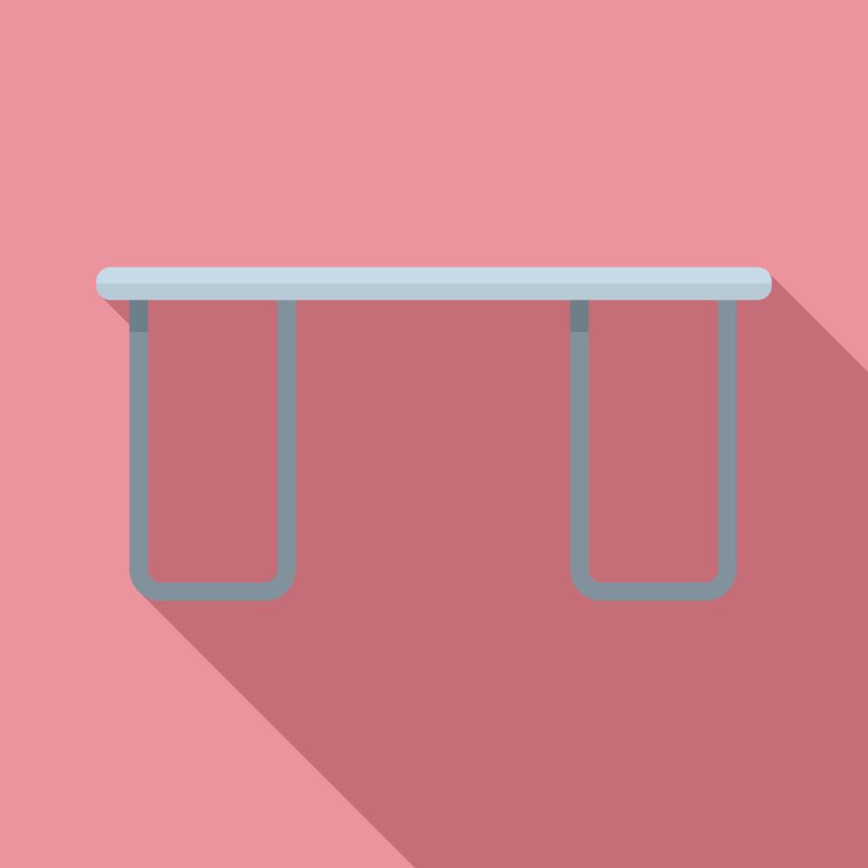 icône de table de camp pliante, style plat vecteur