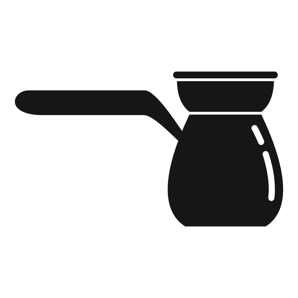 icône de pot de cuisine café, style simple vecteur