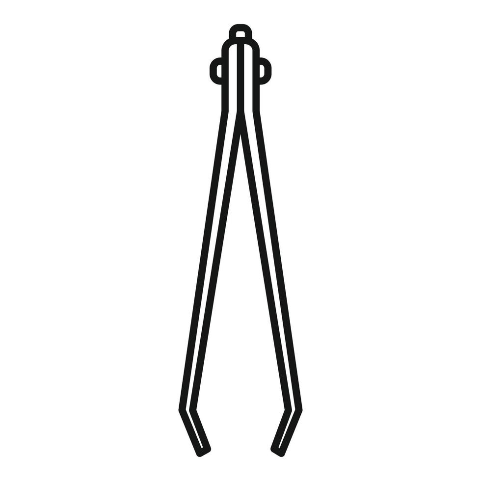 icône de forceps médicaux, style de contour vecteur