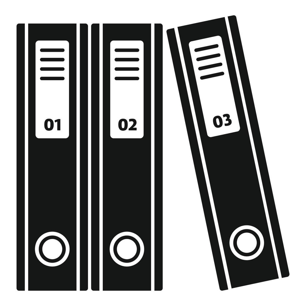 icône de dossier de fichiers, style simple vecteur