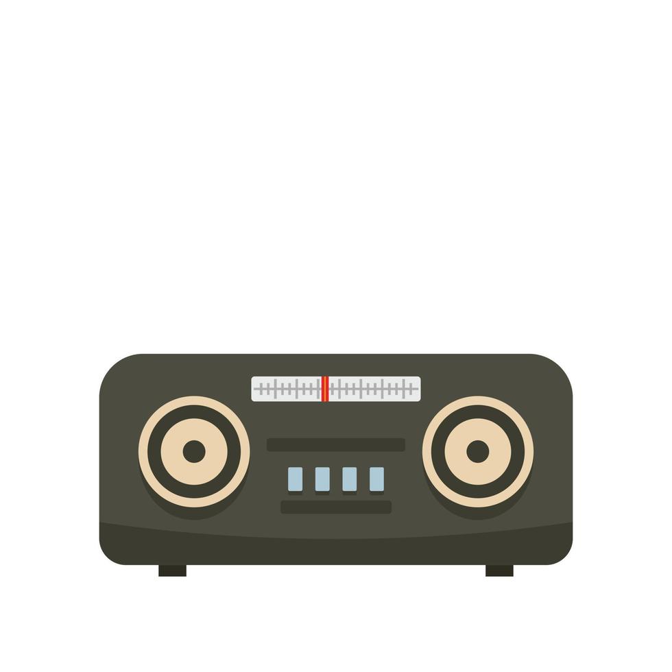icône de radio fm vintage, style plat vecteur