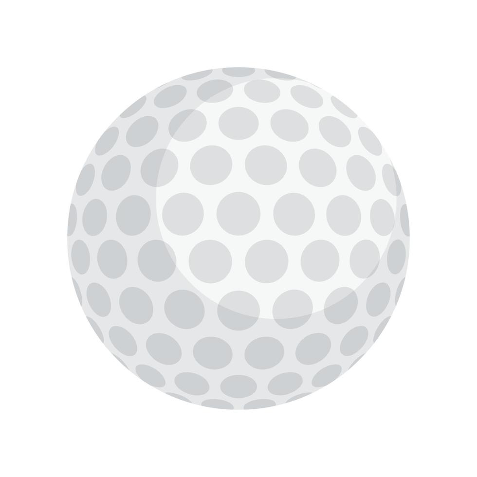 icône de balle de golf, style plat vecteur