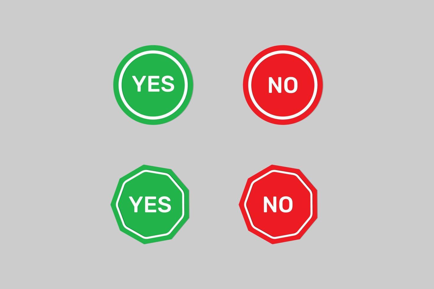 oui ou non bouton conception vectorielle approuvée ou rejetée. vecteur
