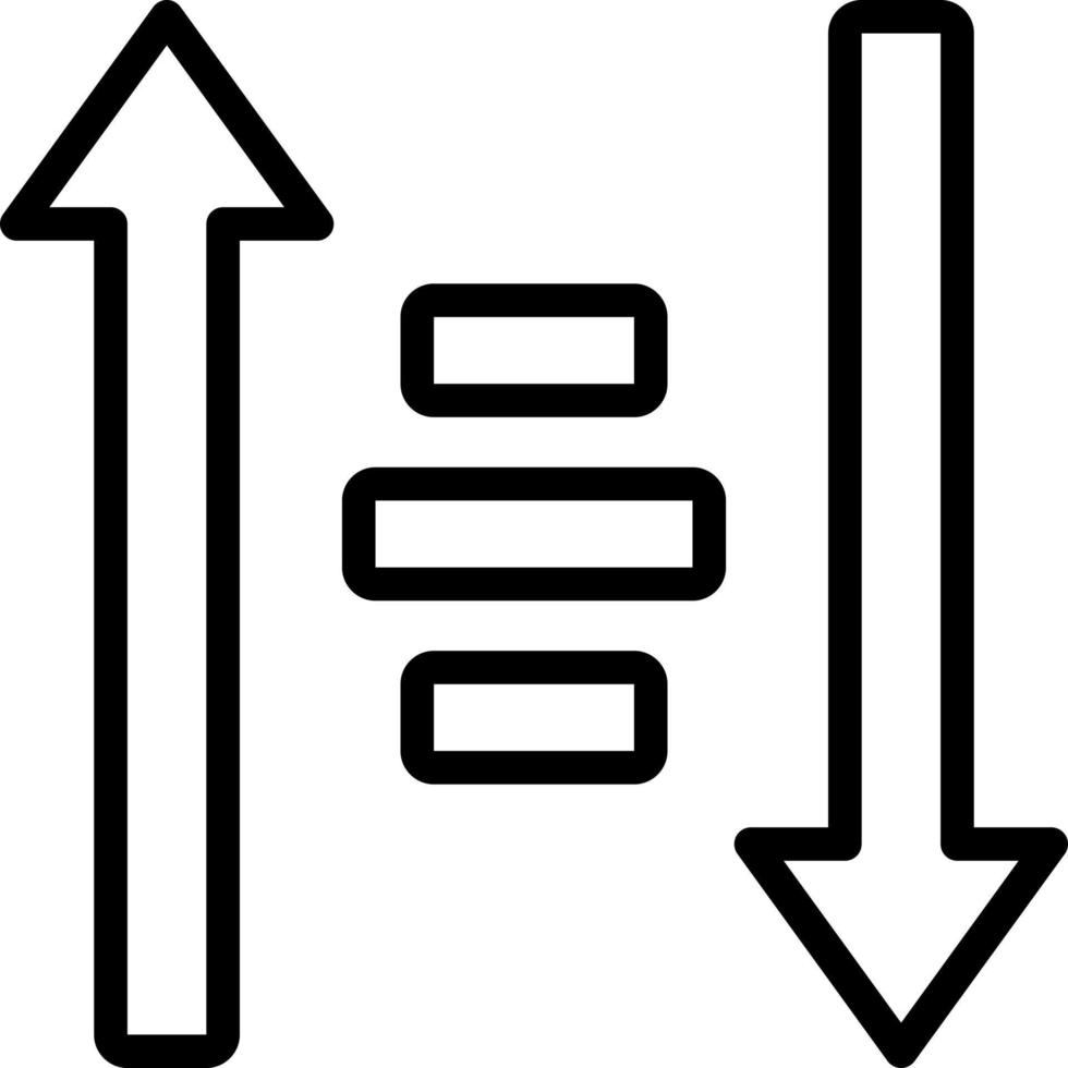 icône de ligne pour le tri vecteur