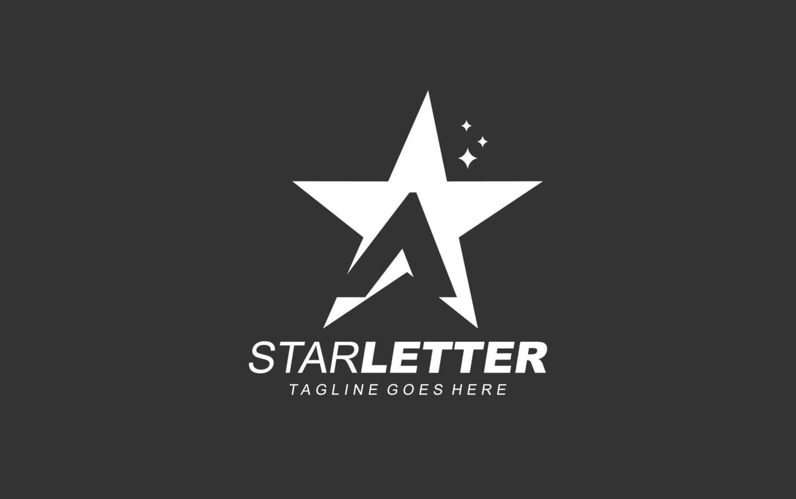 une star du logo pour une entreprise de marque. illustration vectorielle de modèle de lettre pour votre marque. vecteur