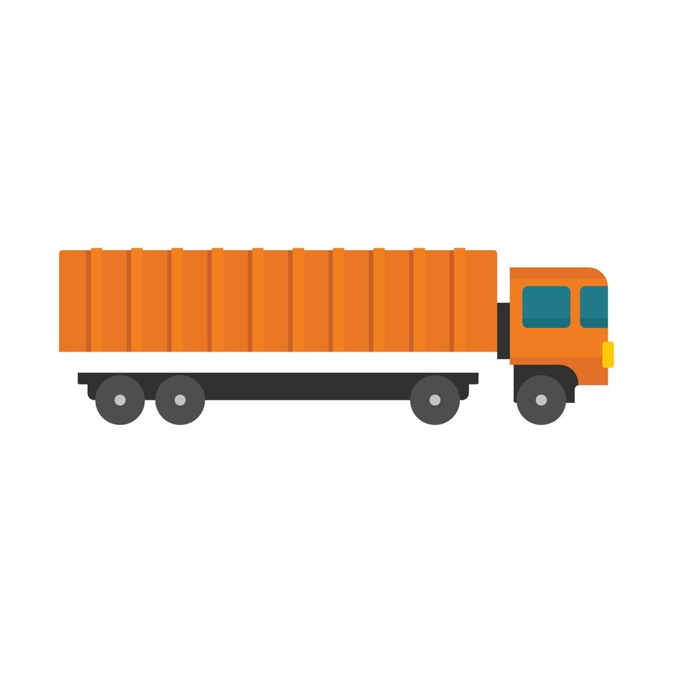 icône de camion cargo, style plat vecteur