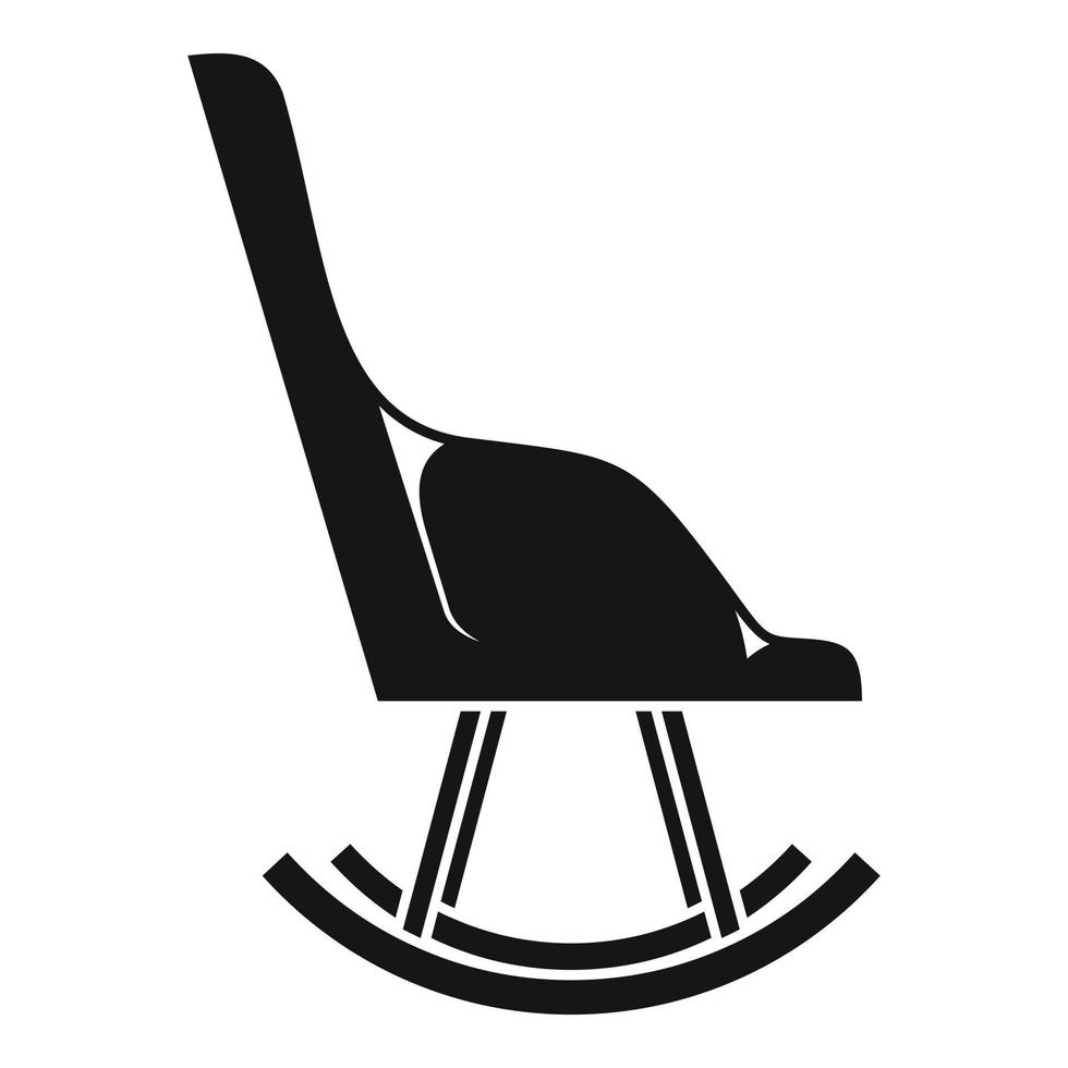 icône de fauteuil à bascule moderne, style simple vecteur