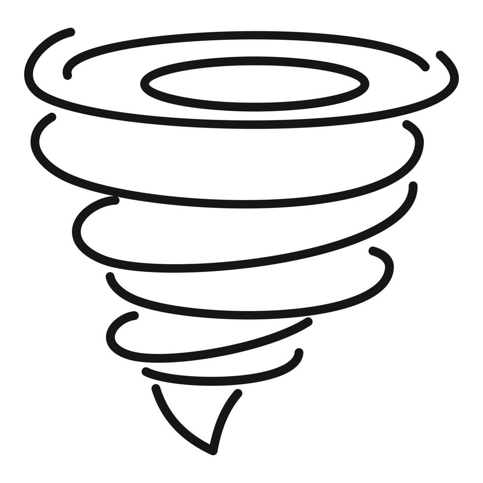 icône de tornade de puissance, style de contour vecteur