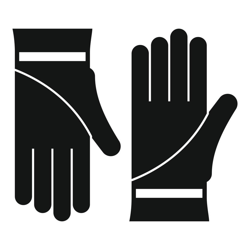 icône de gants de nettoyage, style simple vecteur
