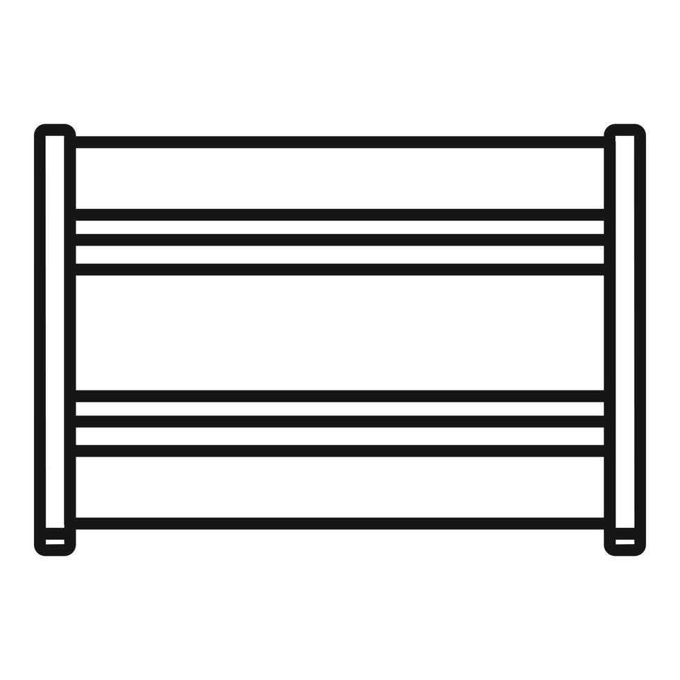 icône de tiroir de livre de stockage, style de contour vecteur