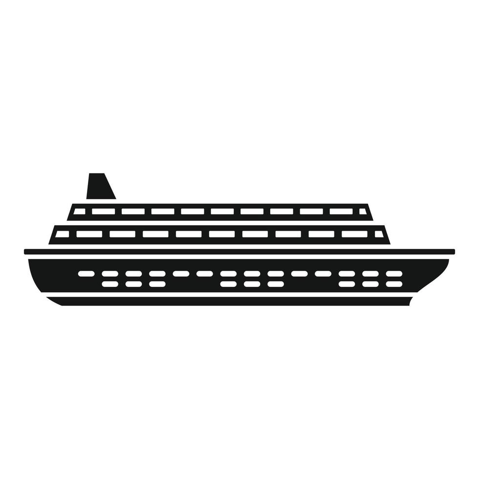 icône de bateau de croisière, style simple vecteur