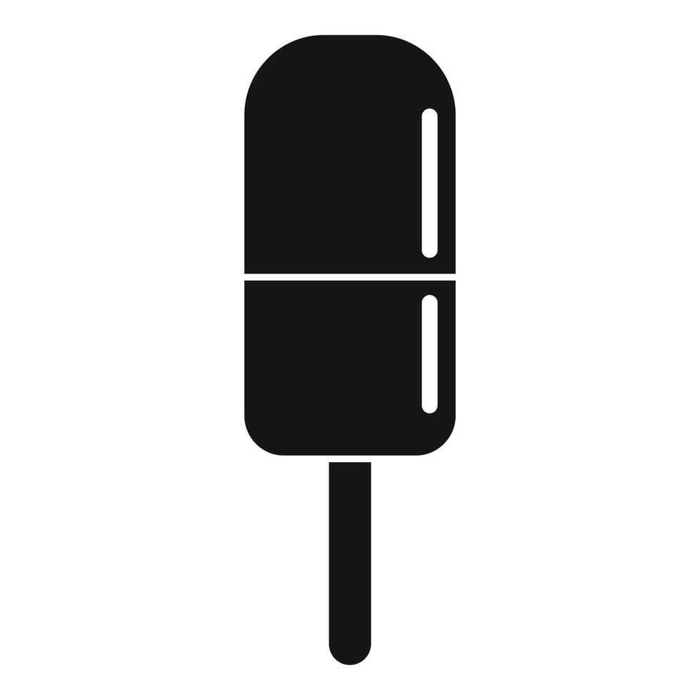 icône de plage d'été de crème glacée, style simple vecteur