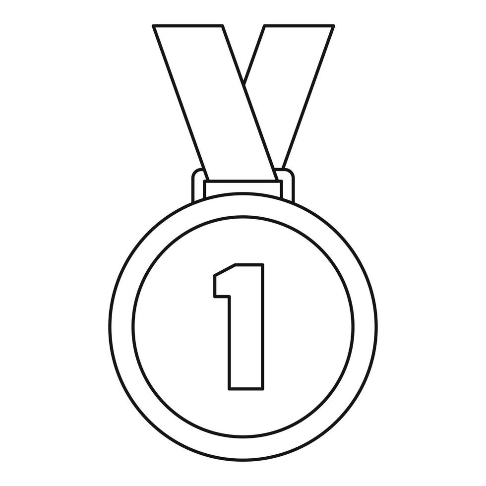 Médaille icône vecteur fine ligne