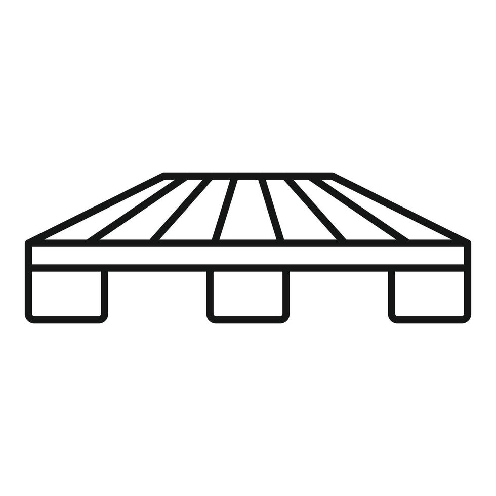 icône de palette en bois, style de contour vecteur