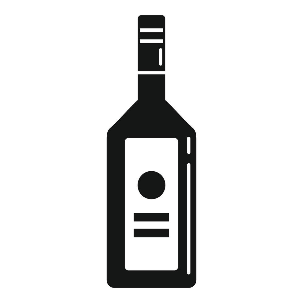 boire une icône de bouteille de vodka, style simple vecteur