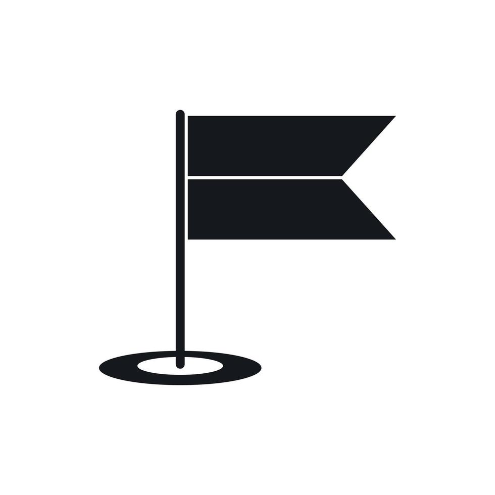 icône de drapeau de localisation, style simple vecteur