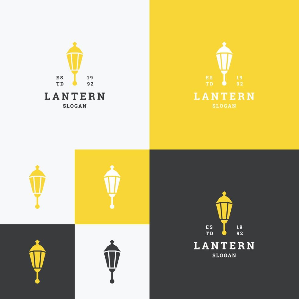 modèle de logo lanterne conception d'illustration vectorielle vecteur