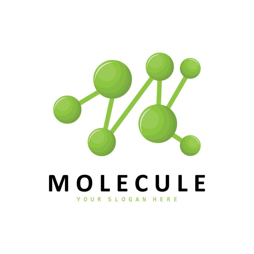 logo de neurone, création de logo de molécule, vecteur et, illustration de modèle