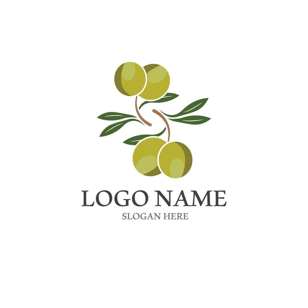 conception d'illustration vectorielle icône olive vecteur