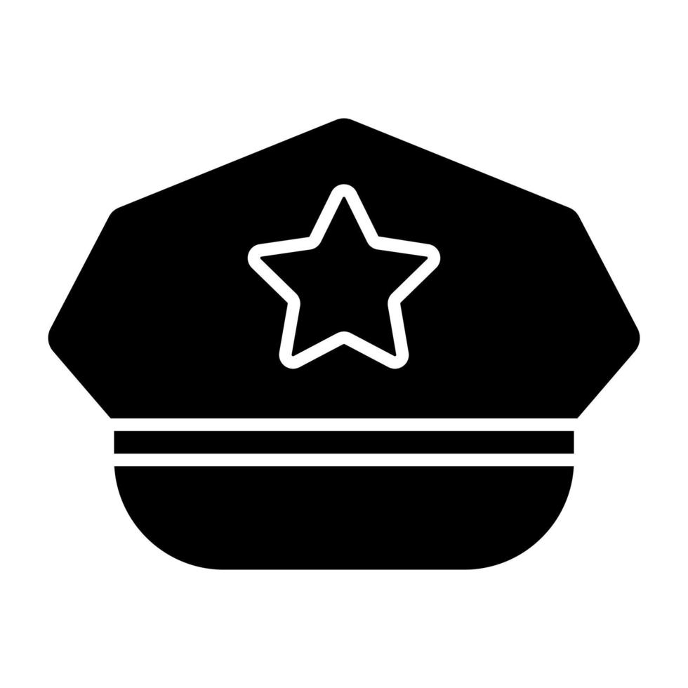 conception de vecteur à la mode de casquette de police