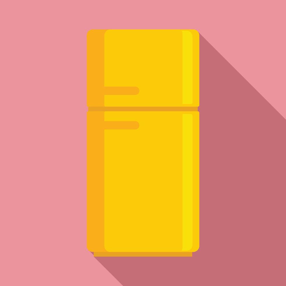 icône de réfrigérateur alimentaire, style plat vecteur