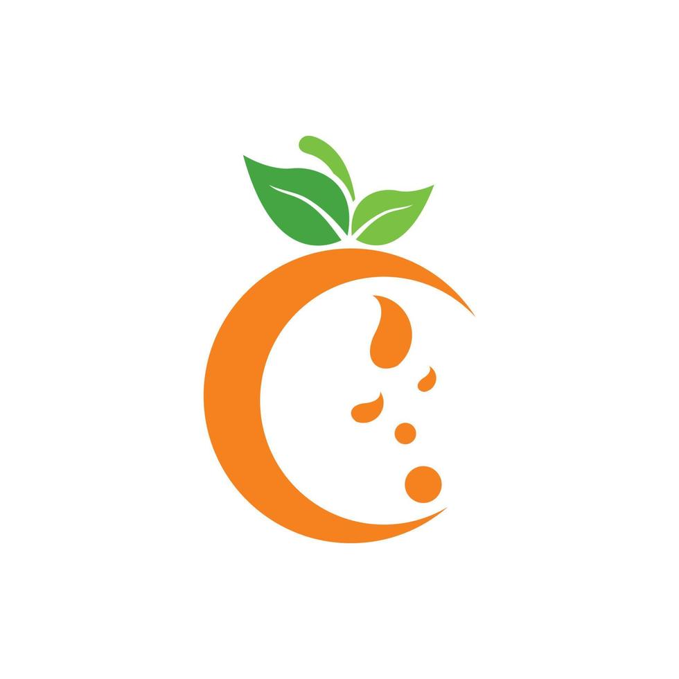 illustration vectorielle de logo orange icône vecteur