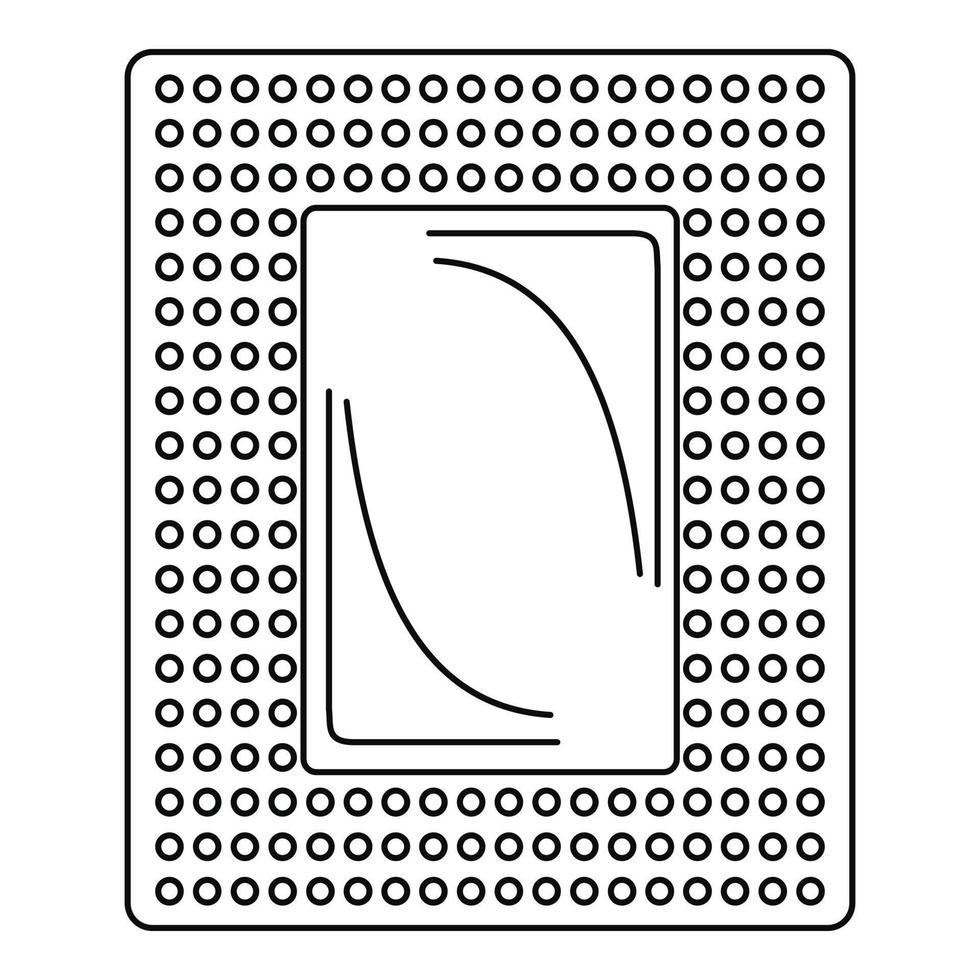 icône de patch contraceptif, style de contour vecteur