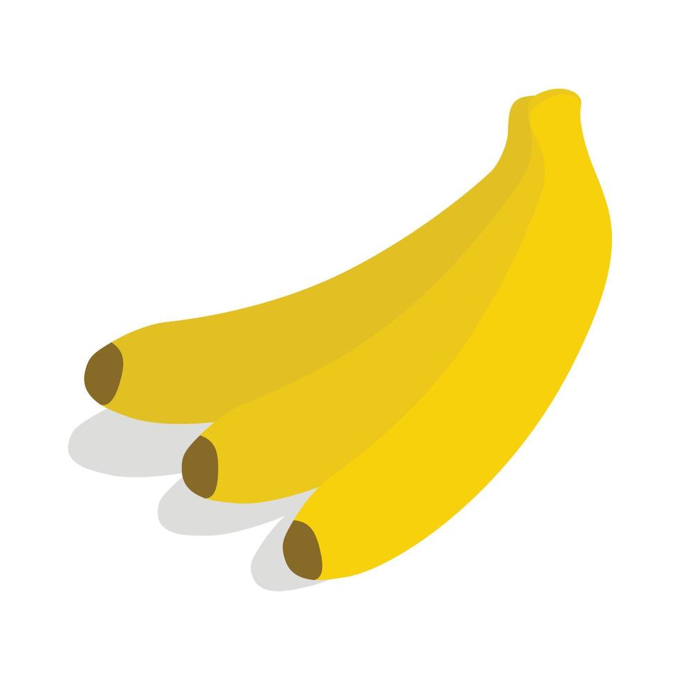 icône de régime de bananes, style 3d isométrique vecteur