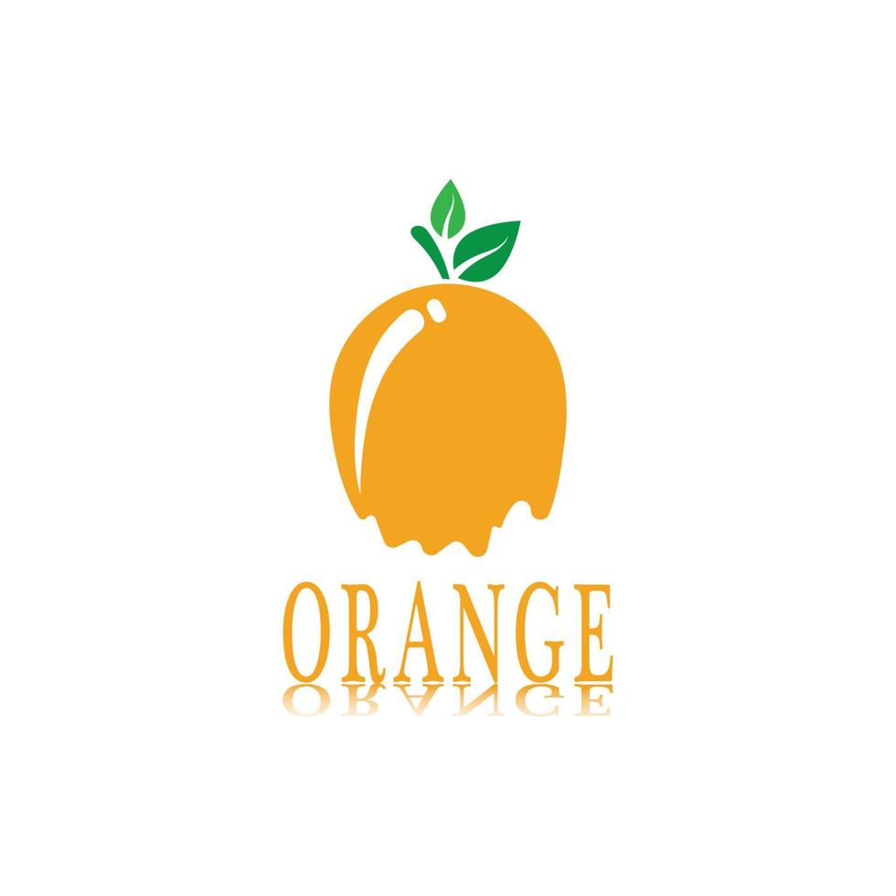 illustration vectorielle de logo orange icône vecteur