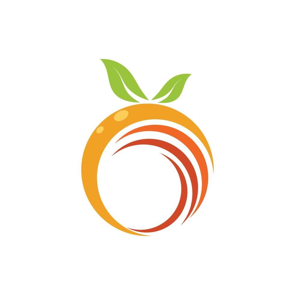 illustration vectorielle de logo orange icône vecteur