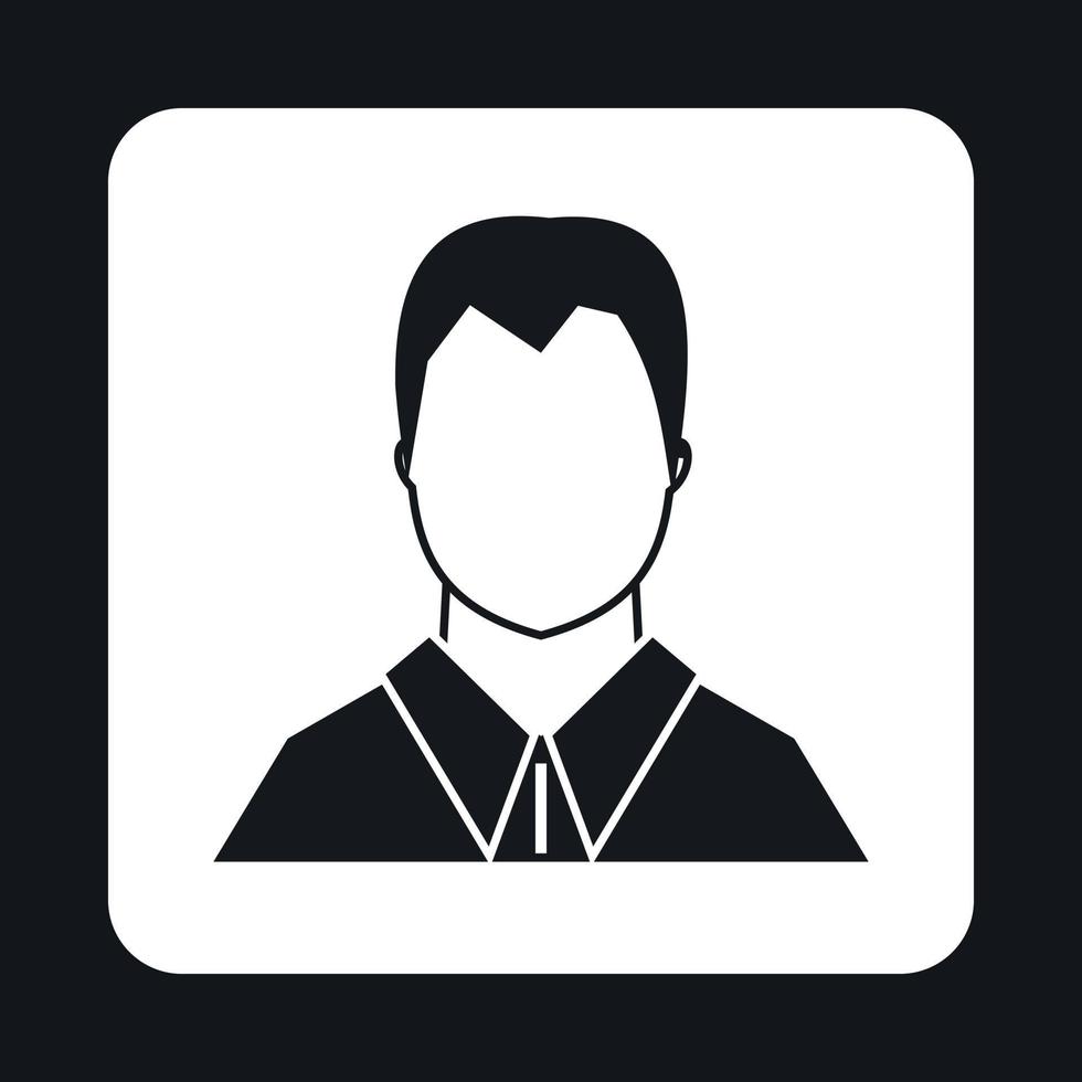 icône d'avatar homme en chemise, style simple vecteur