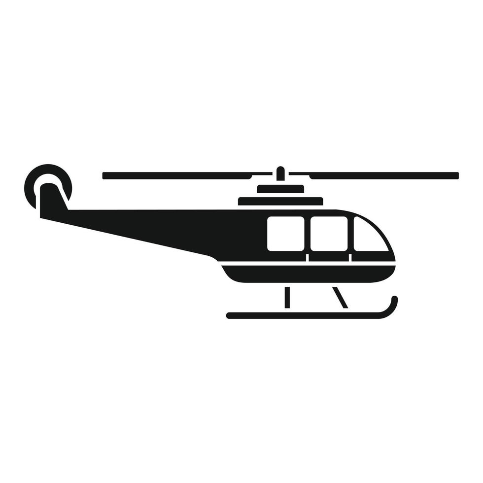 icône d'hélicoptère de sauveteur, style simple vecteur