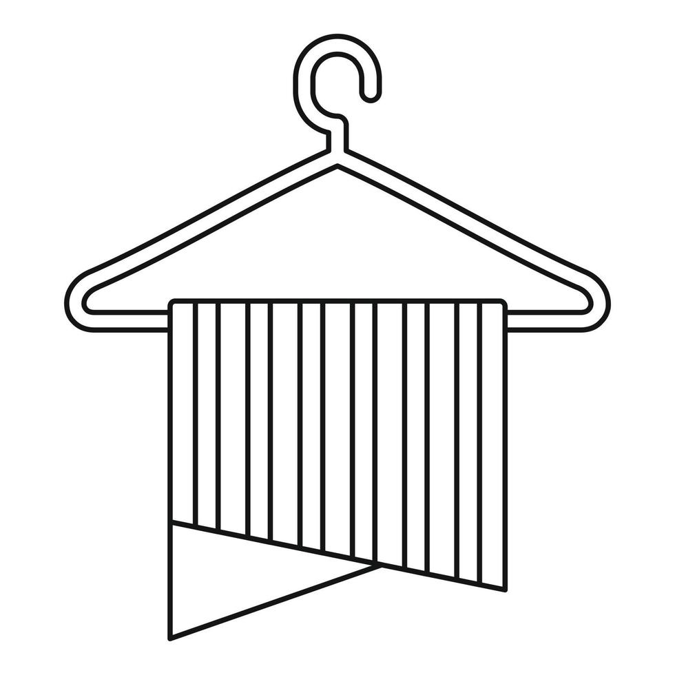 icône de serviette propre, style de contour vecteur