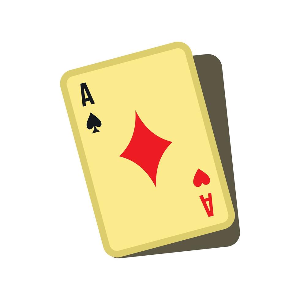 icône de carte à jouer, style plat vecteur