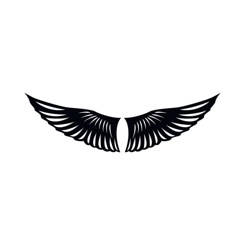 icône d'ailes d'oiseau, style simple vecteur