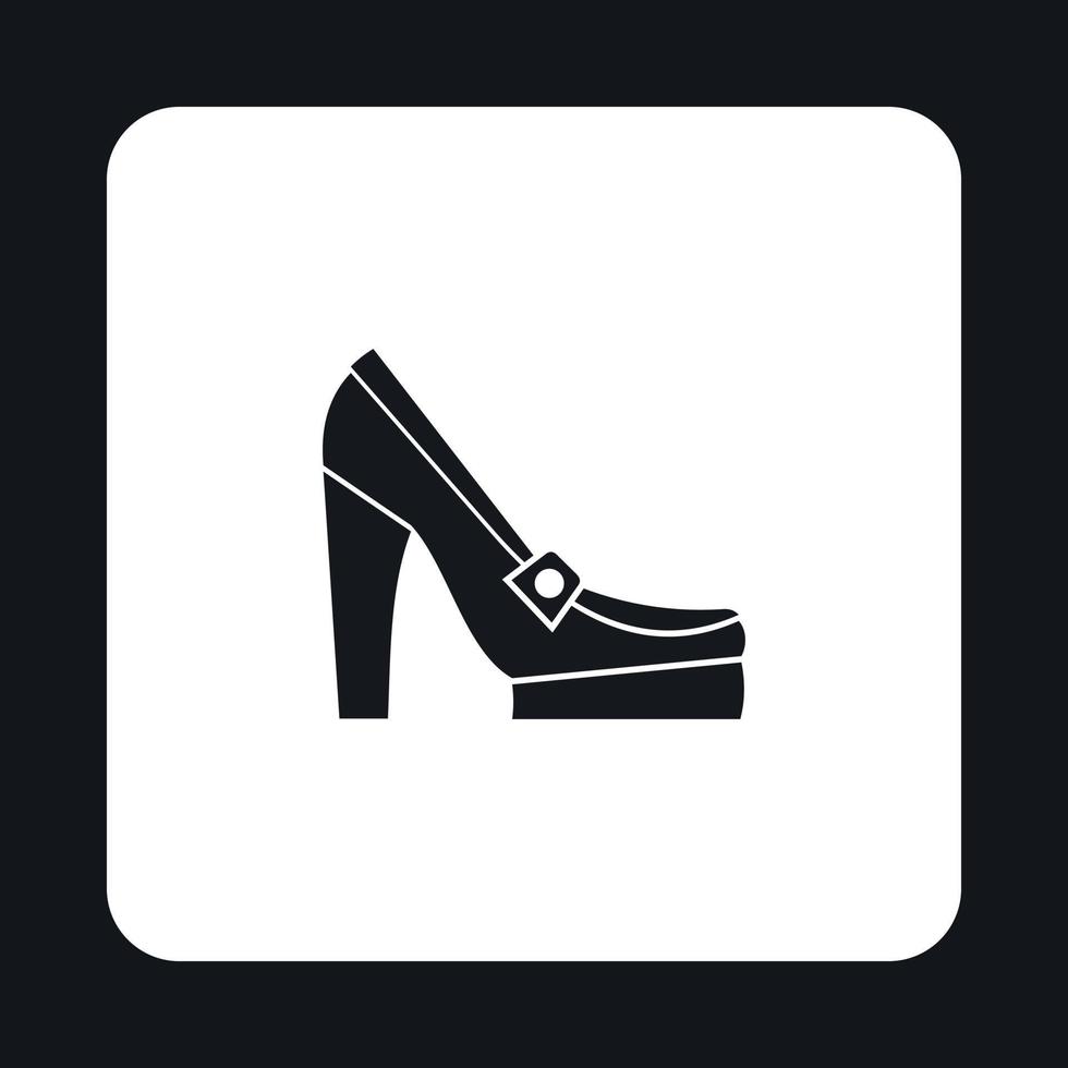 chaussures pour femmes sur l'icône de la plate-forme, style simple vecteur